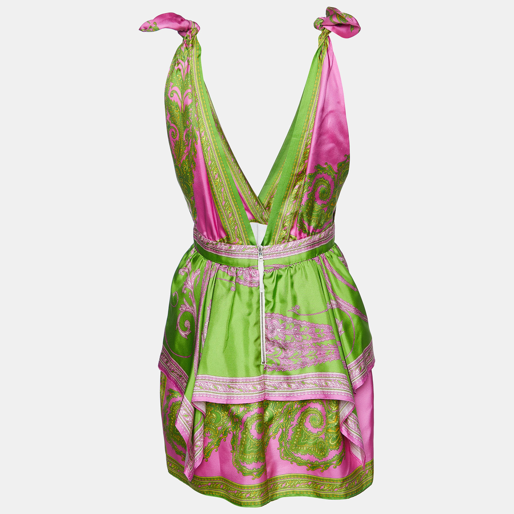 

D&G Pink Paisley Print Silk Mini Dress