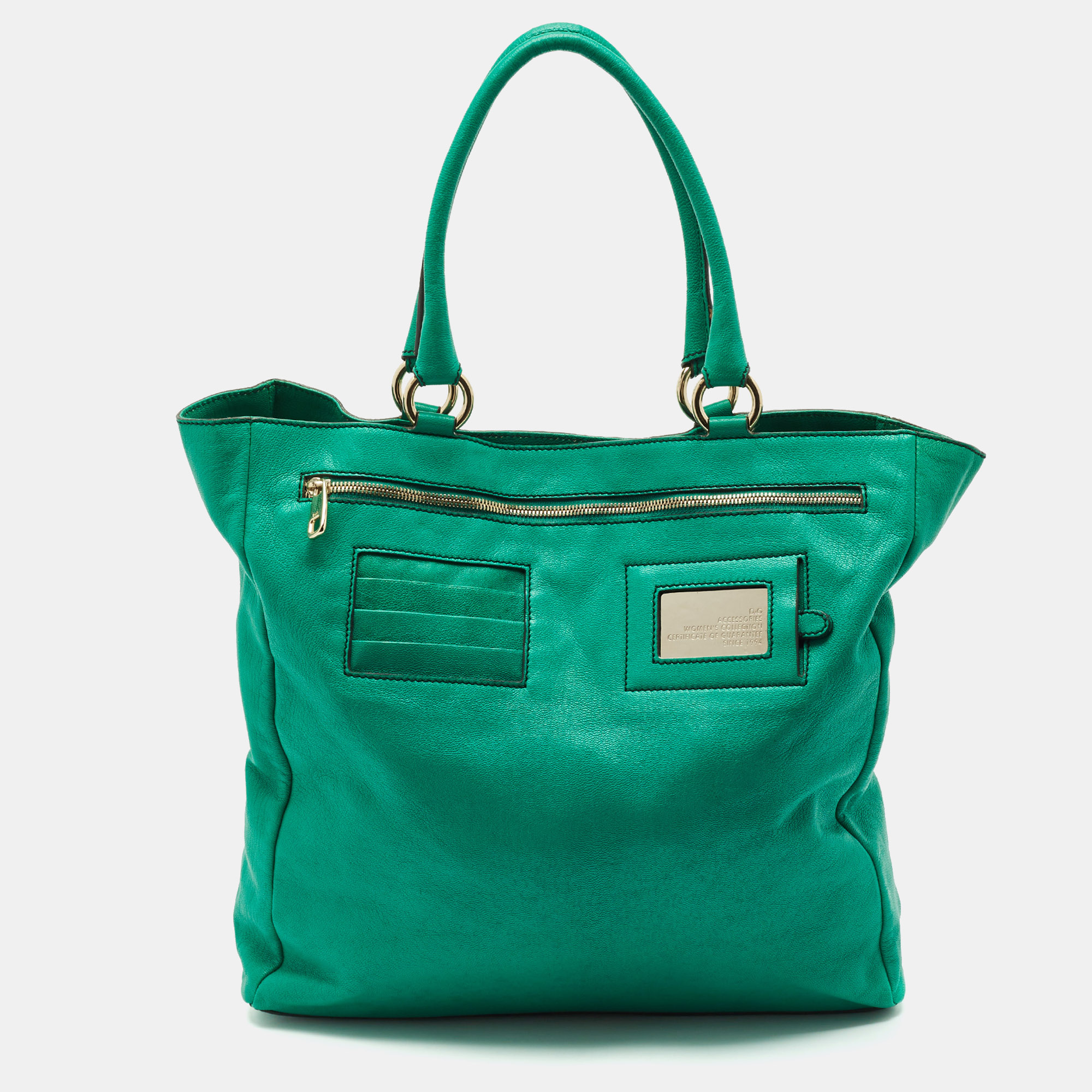 

D&G Green Leather Ania Tote