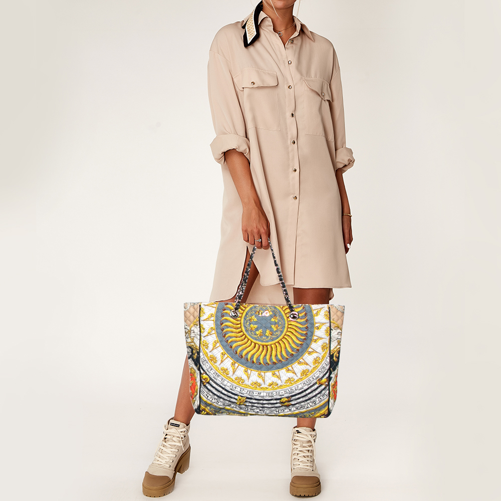 

D&G Multicolor Quilted Canvas and Leather Lily Glam Tote