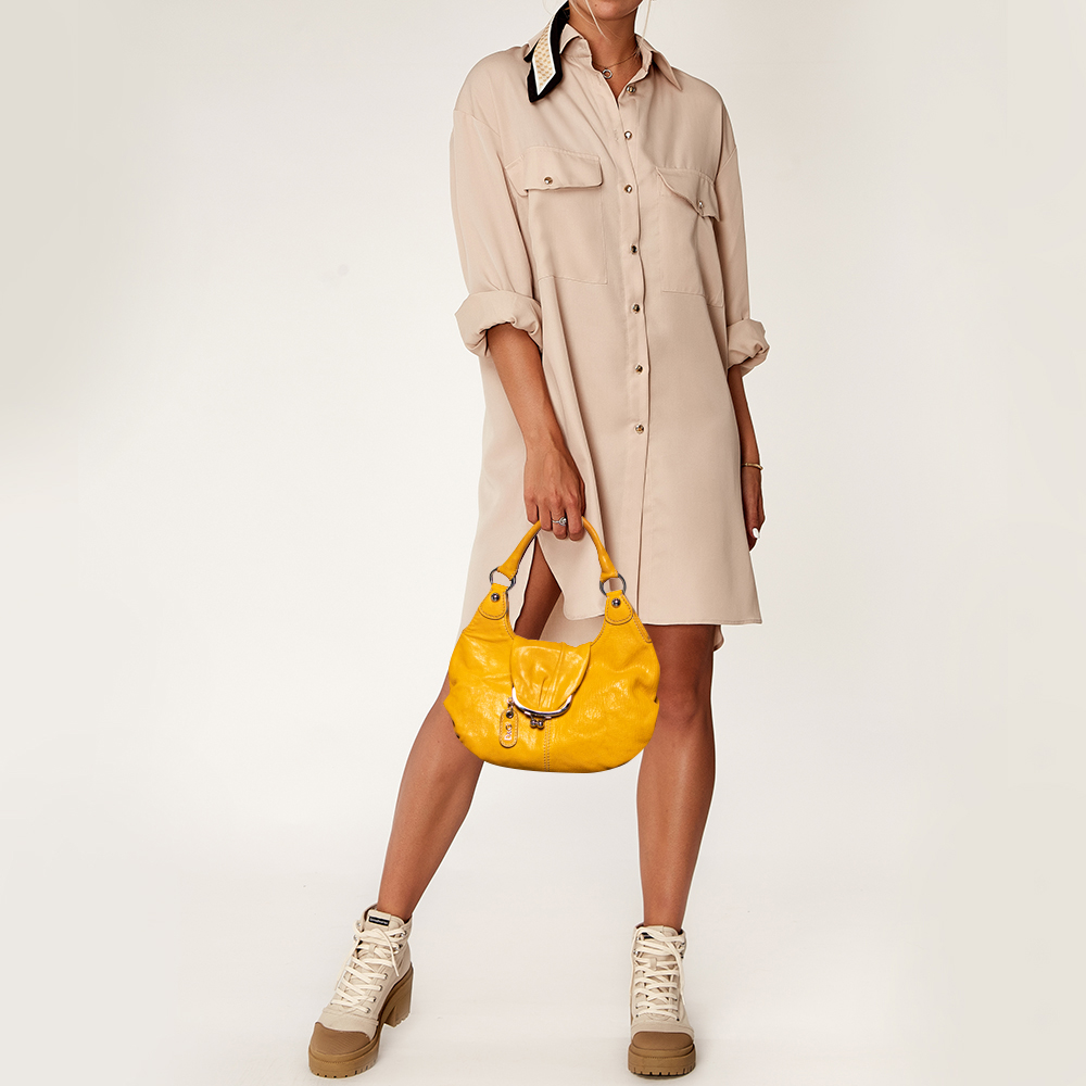 

D&G Mustard Yellow Leather Hobo
