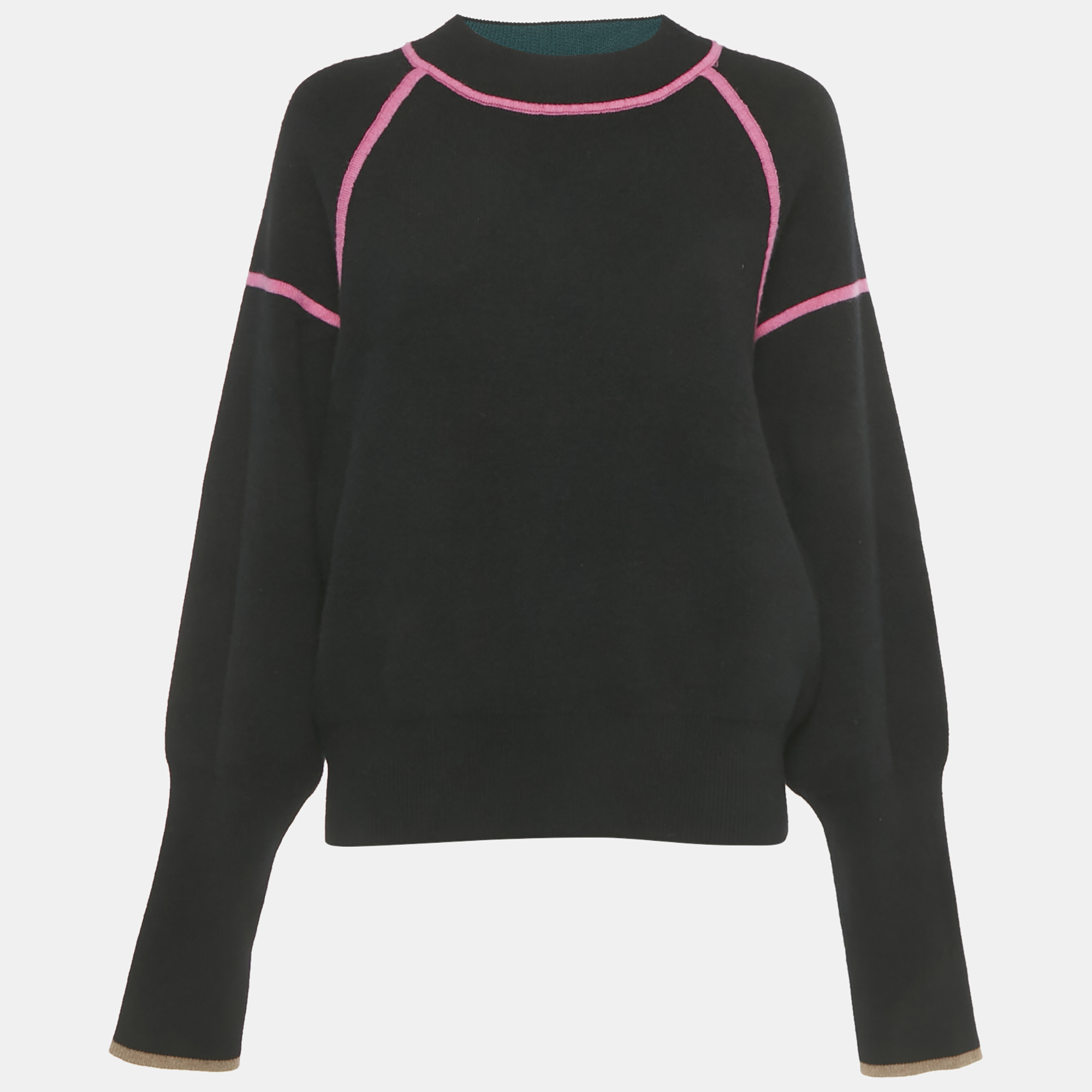 

Diane Von Furstenberg Black Wool Blend Rhylee Sweatshirt L