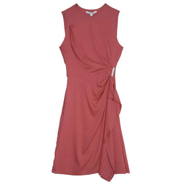 Pre Owned Diane Von Furstenberg 'Alba' Crepe Buckle Dress S