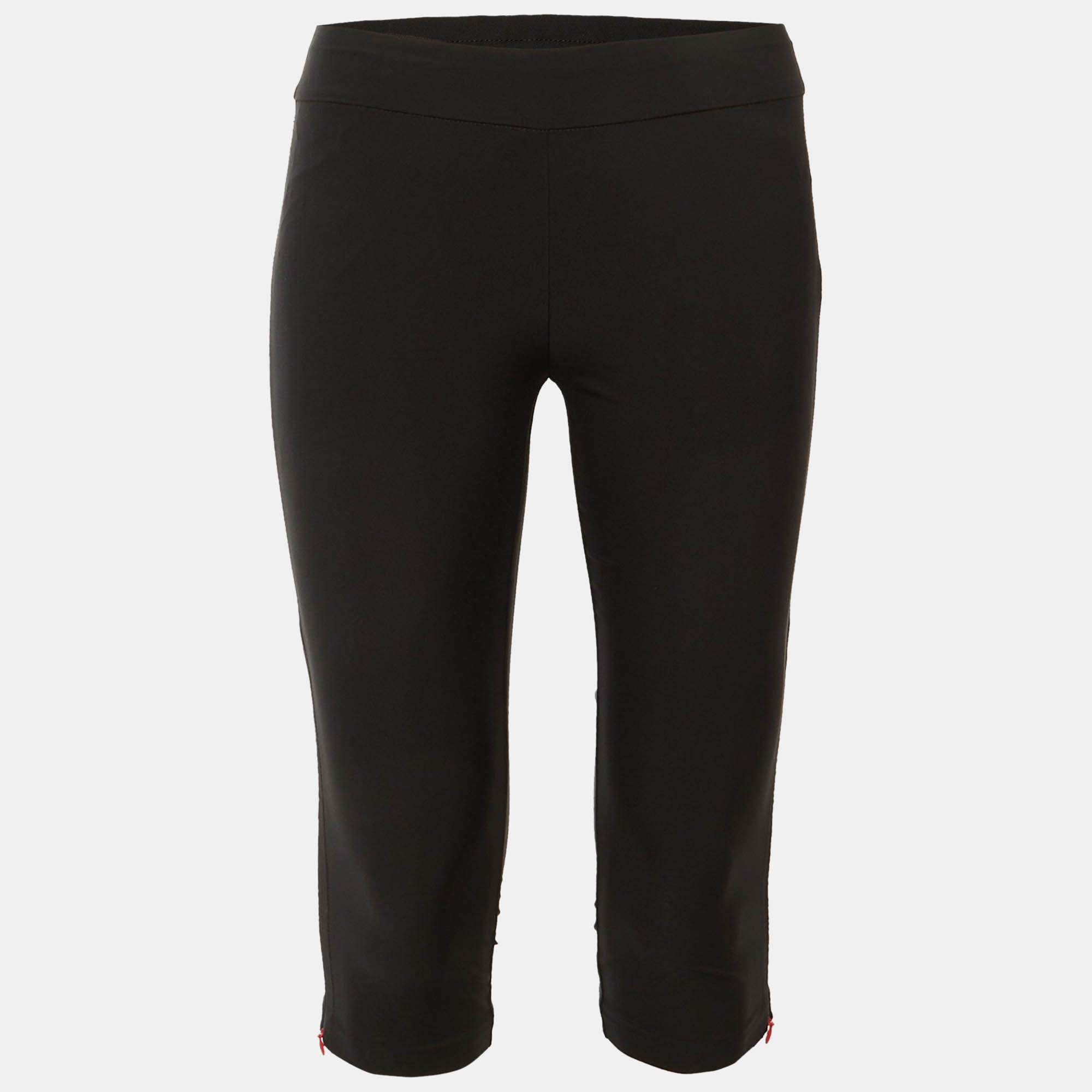 

Diane Von Furstenberg Black Jersey Kazumi Capri Pants S