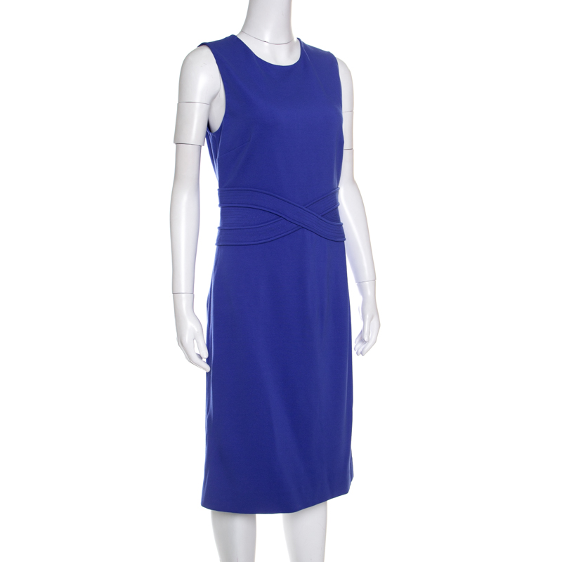 

Diane von Furstenberg Blue Riviera Jersey Evita Sleeveless Shift Dress