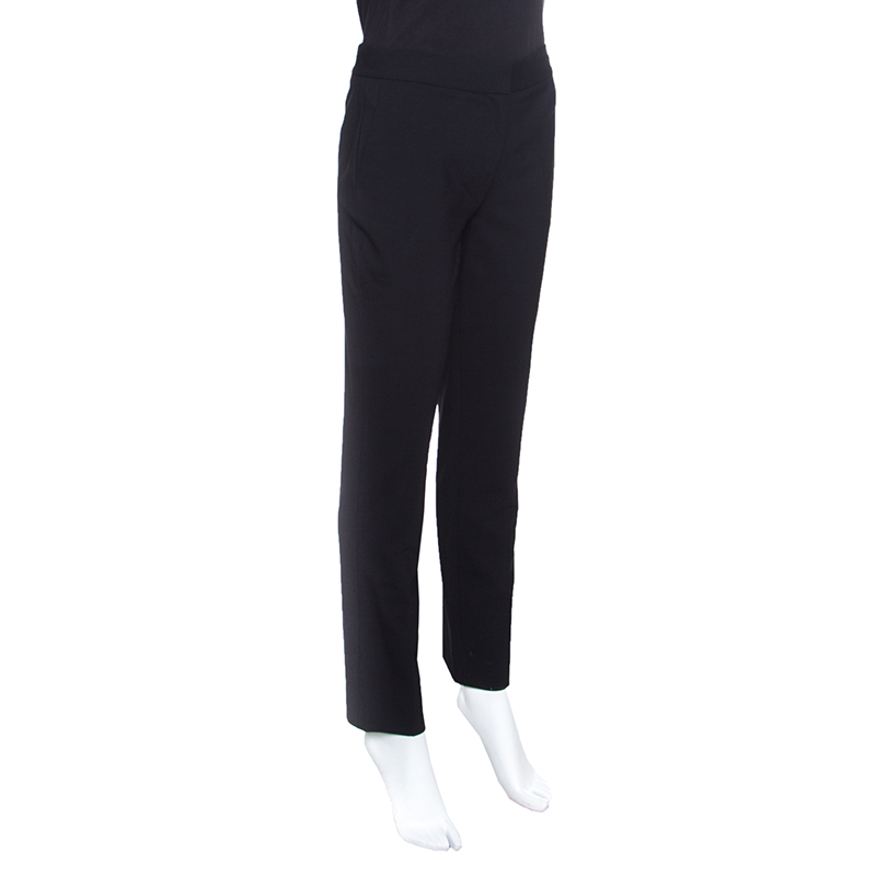 

Diane Von Furstenberg Black Wool Cigarette Pants