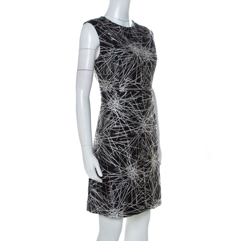 

Diane von Furstenberg Monochrome Printed Wool and Silk Blend Madyson Dress, Multicolor