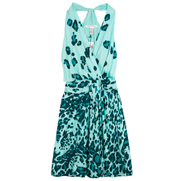 Pre Owned Diane Von Furstenburg Silk Jersey Moritz Dress S