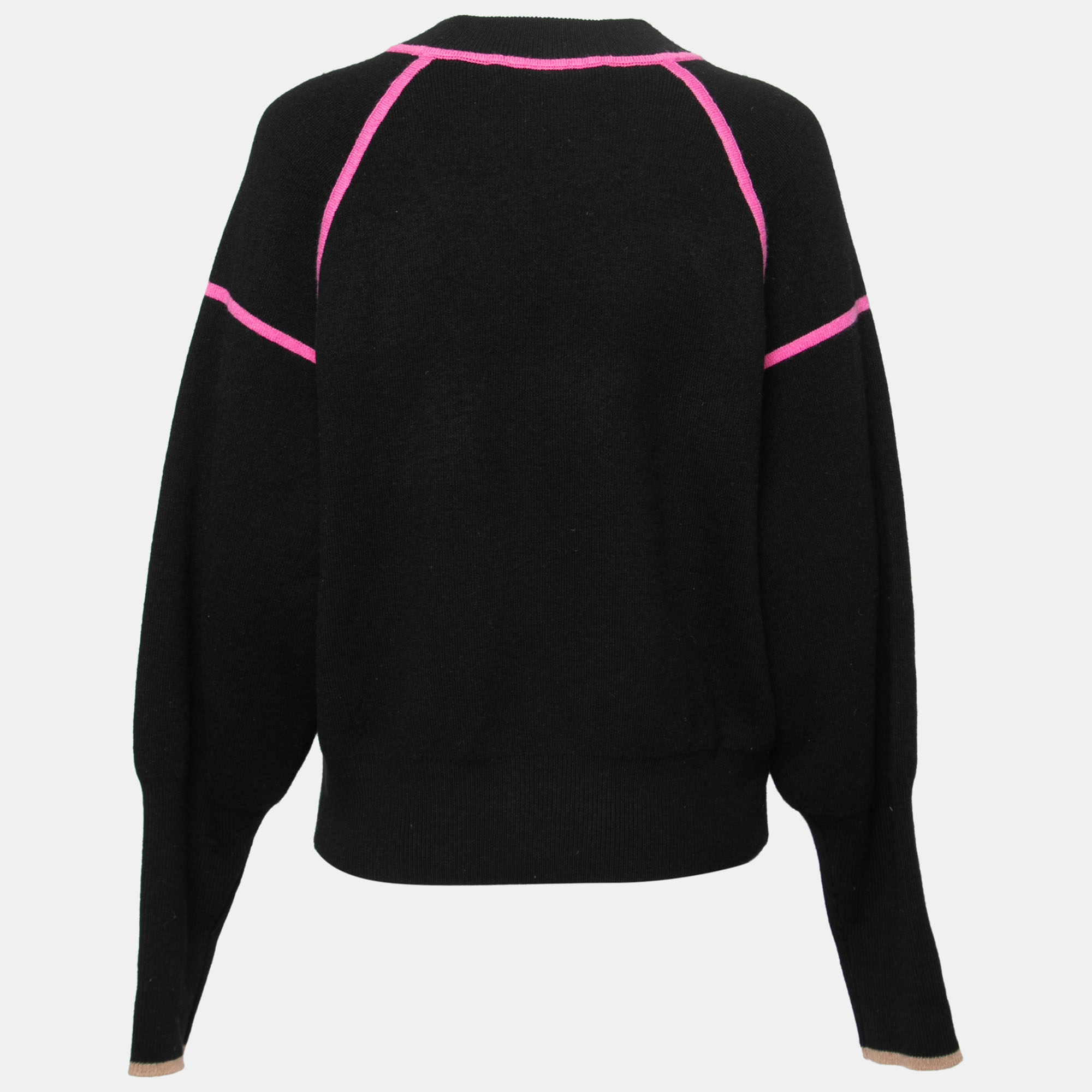 

Diane von Furstenberg Black Wool & Cashmere Rhylee Pullover