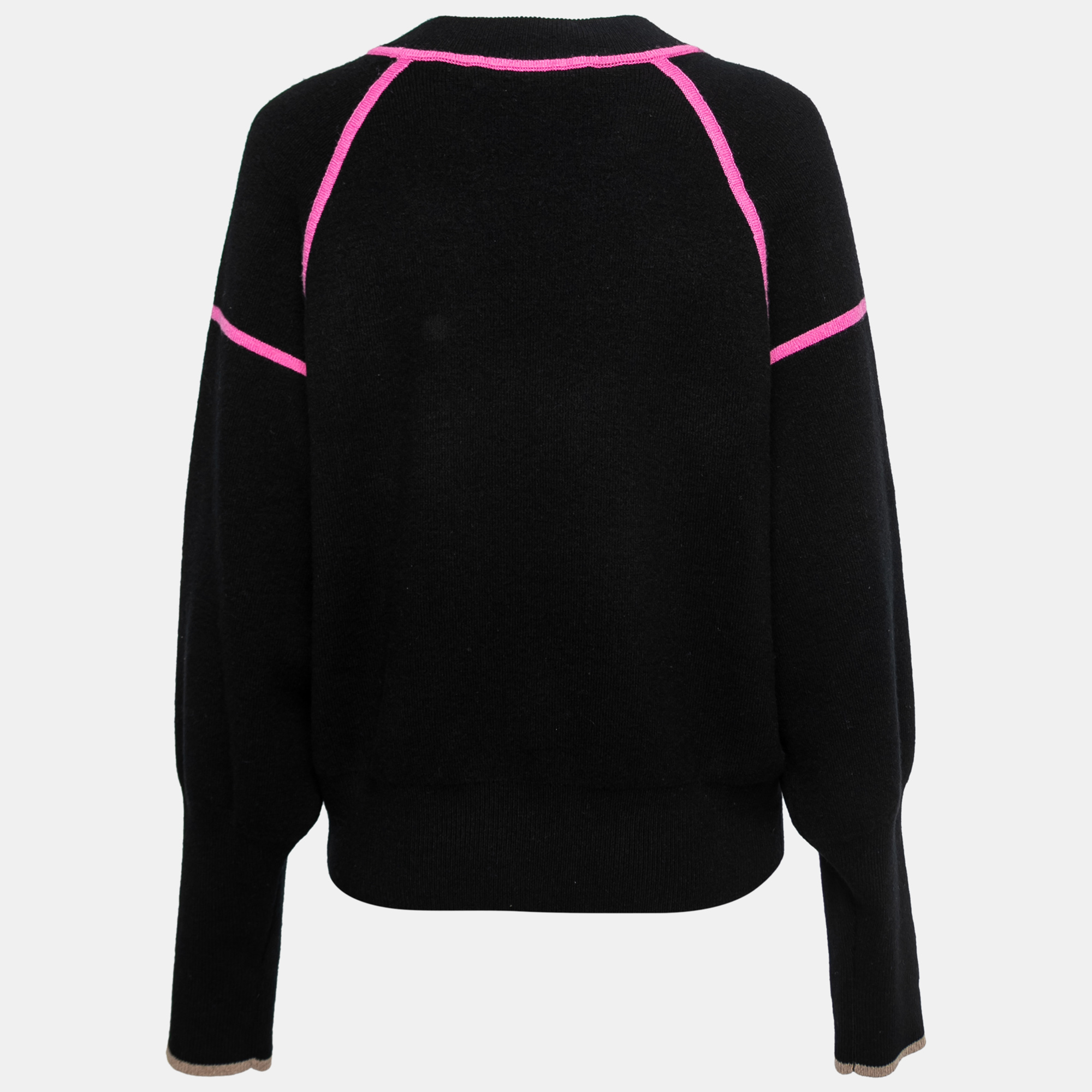 

Diane Von Furstenberg Black Wool & Cashmere Rhylee Sweater