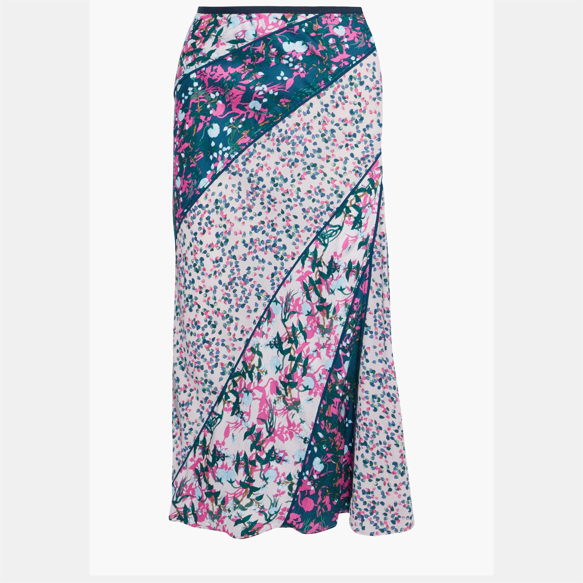Pre-owned Diane Von Furstenberg Viscose Midi Skirt Xs In Multicolor