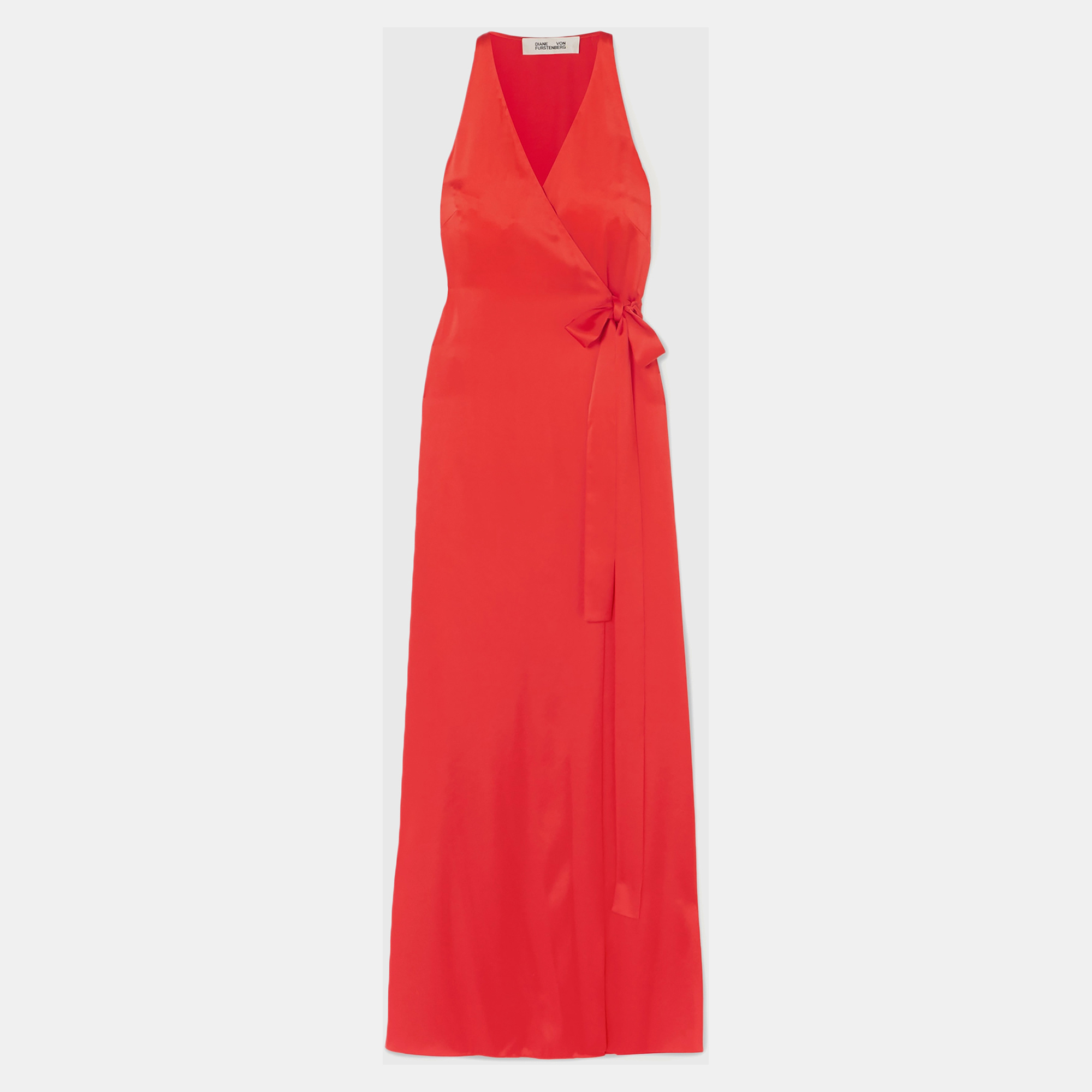 Pre-owned Diane Von Furstenberg Triacetate Gown Us 10 In Red