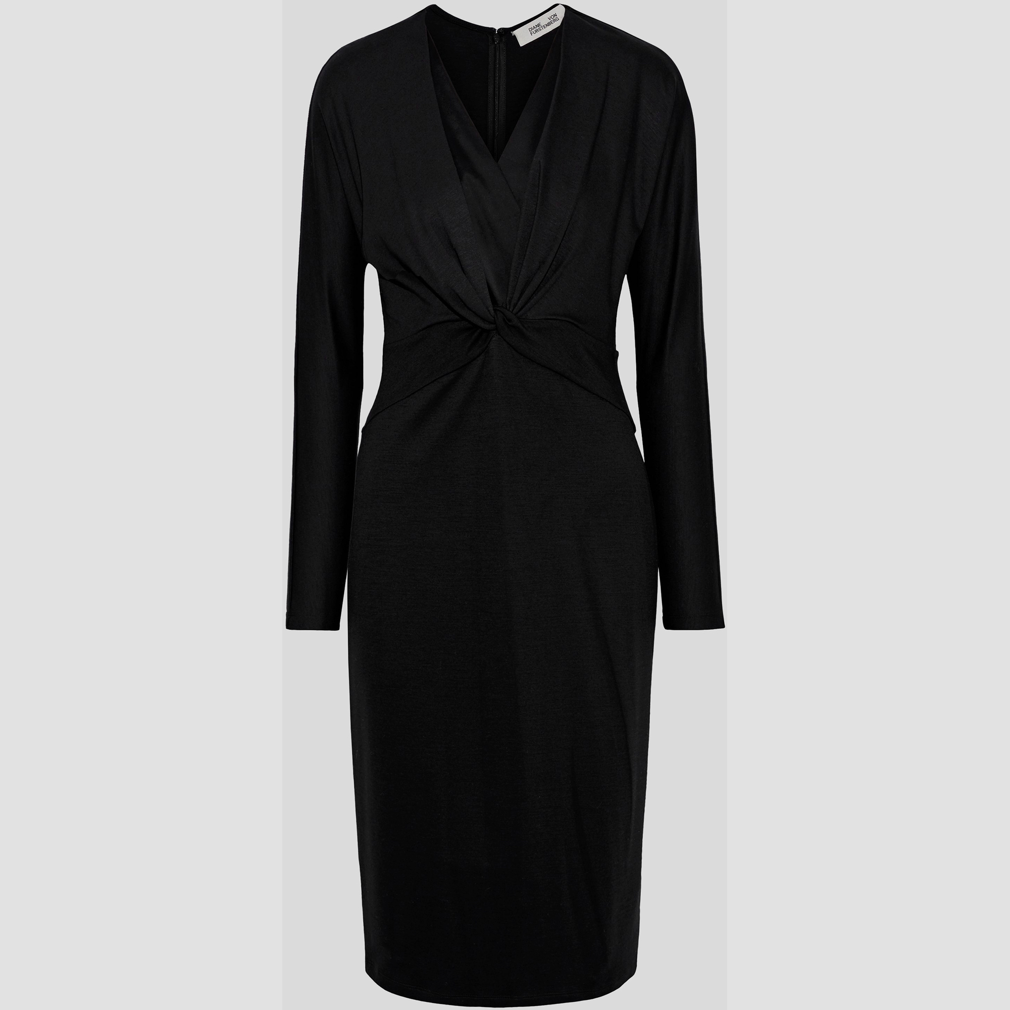 

Diane Von Furstenberg Virgin Wool Knee Length Dress, Black