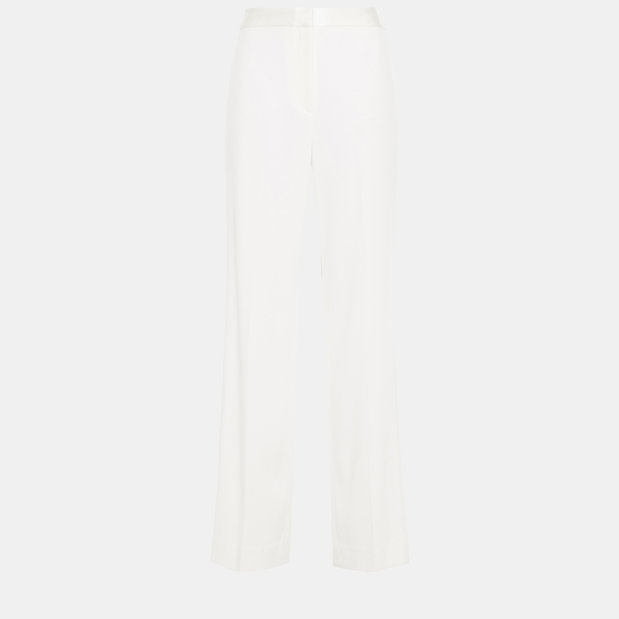 

Diane Von Furstenberg Triacetate Straight Leg Pants 4, White