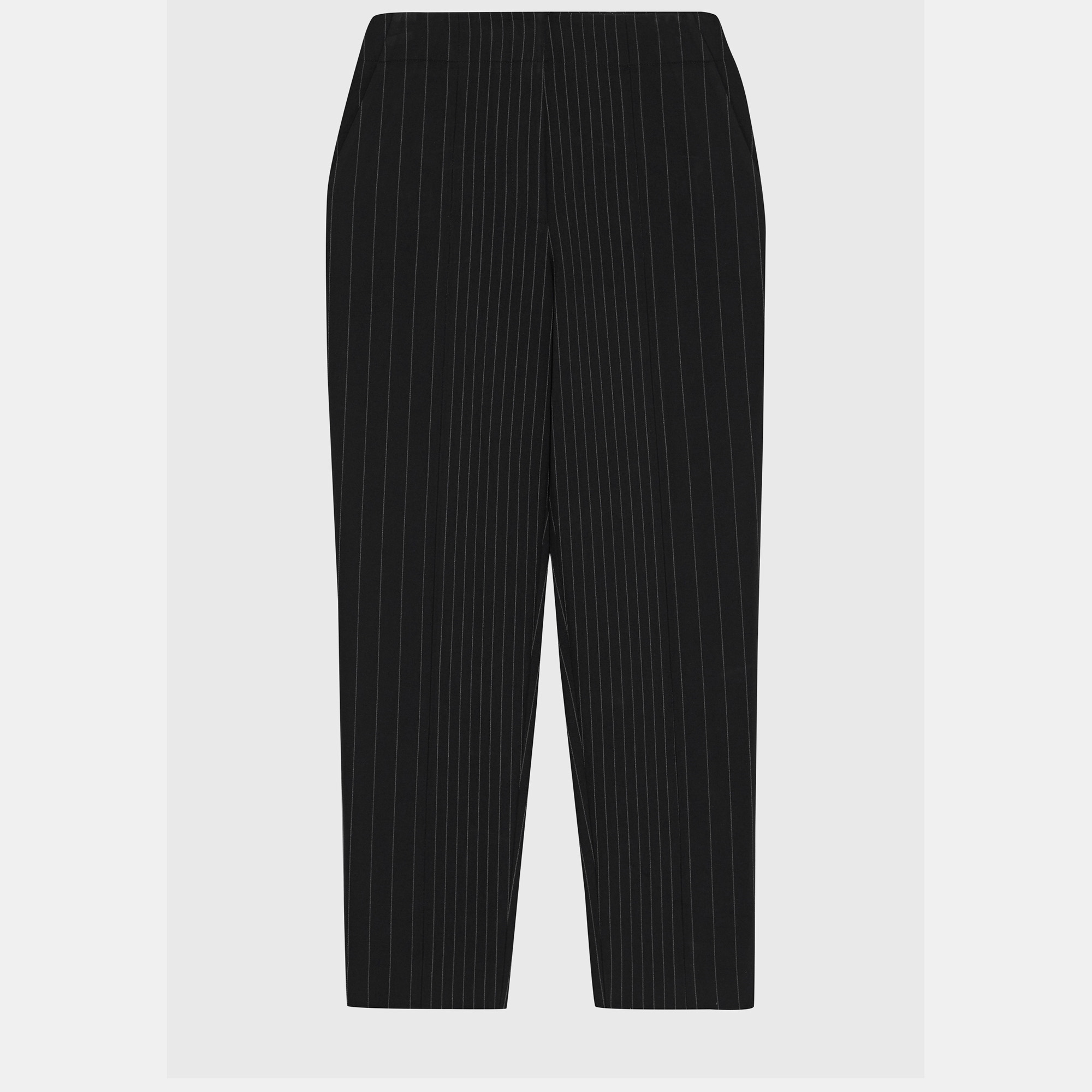 Pre-owned Diane Von Furstenberg Polyester Straight Leg Trousers In Black
