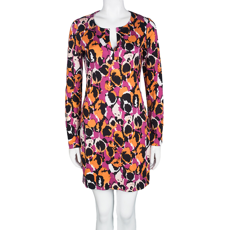 

Diane Von Furstenberg Multicolor Printed Silk Jersey Reina Dress
