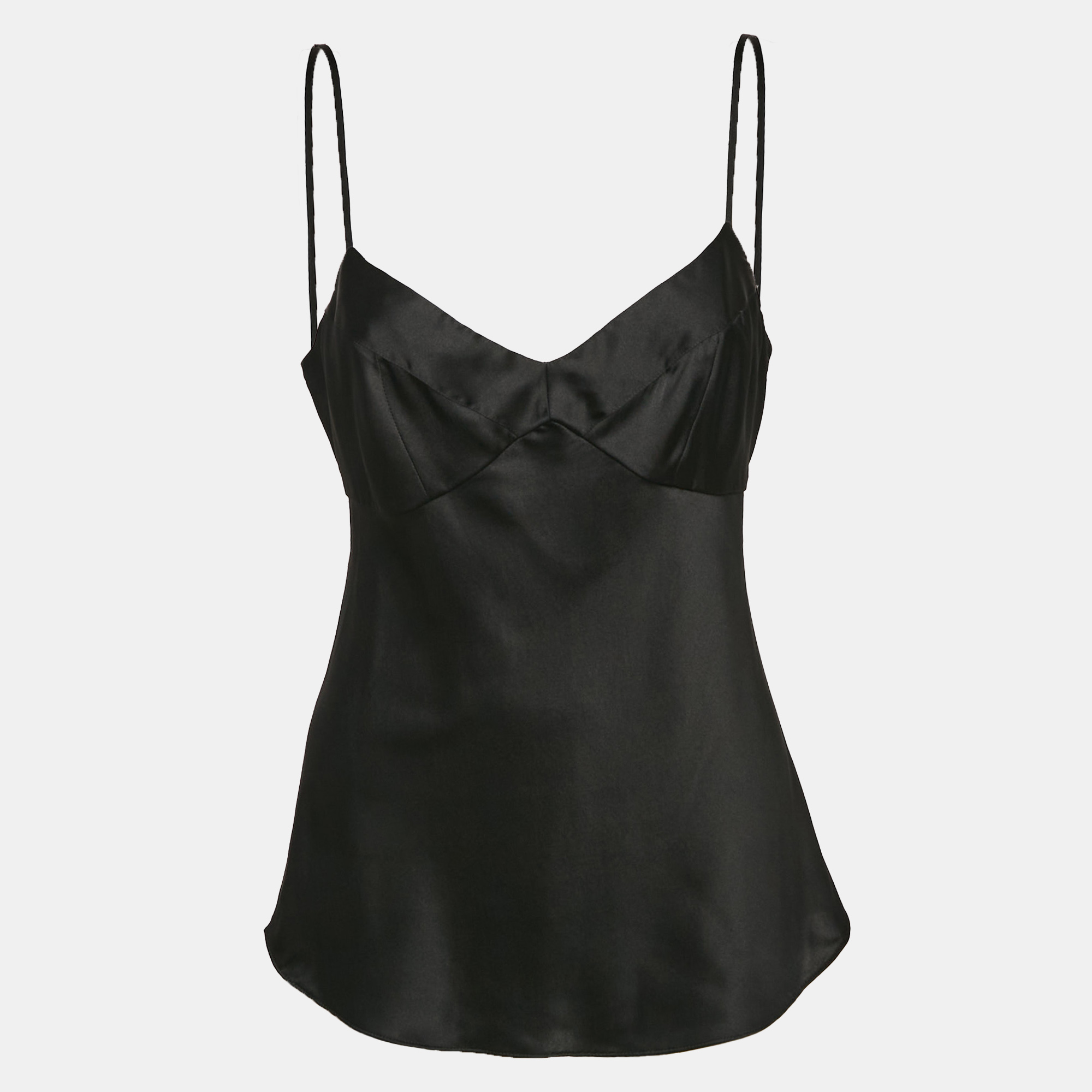 

Diane Von Furstenberg Black Satin Silk Tenner Camisole M