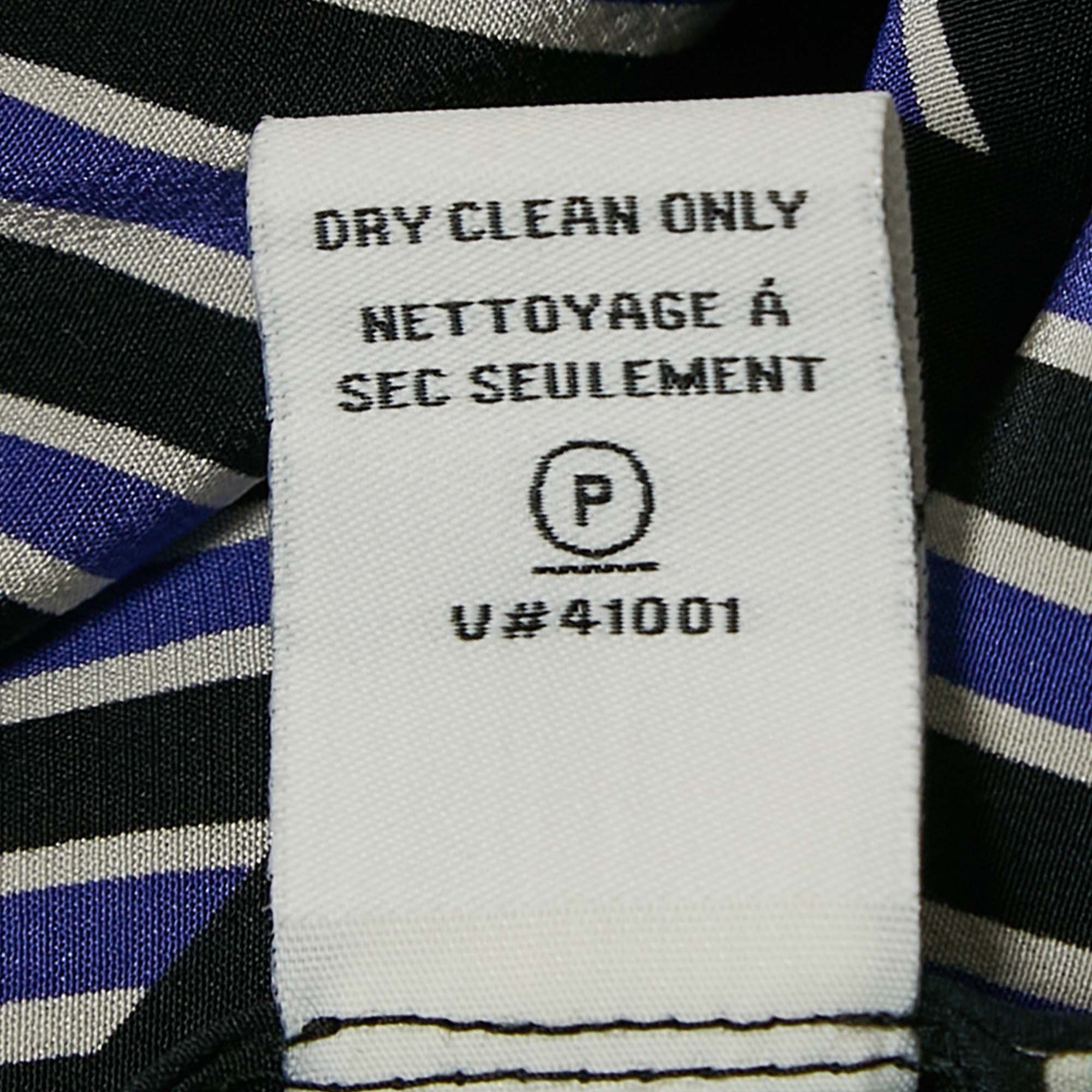 Diane Von Furstenberg Multicolor Striped Silk Valentina Shirt M 