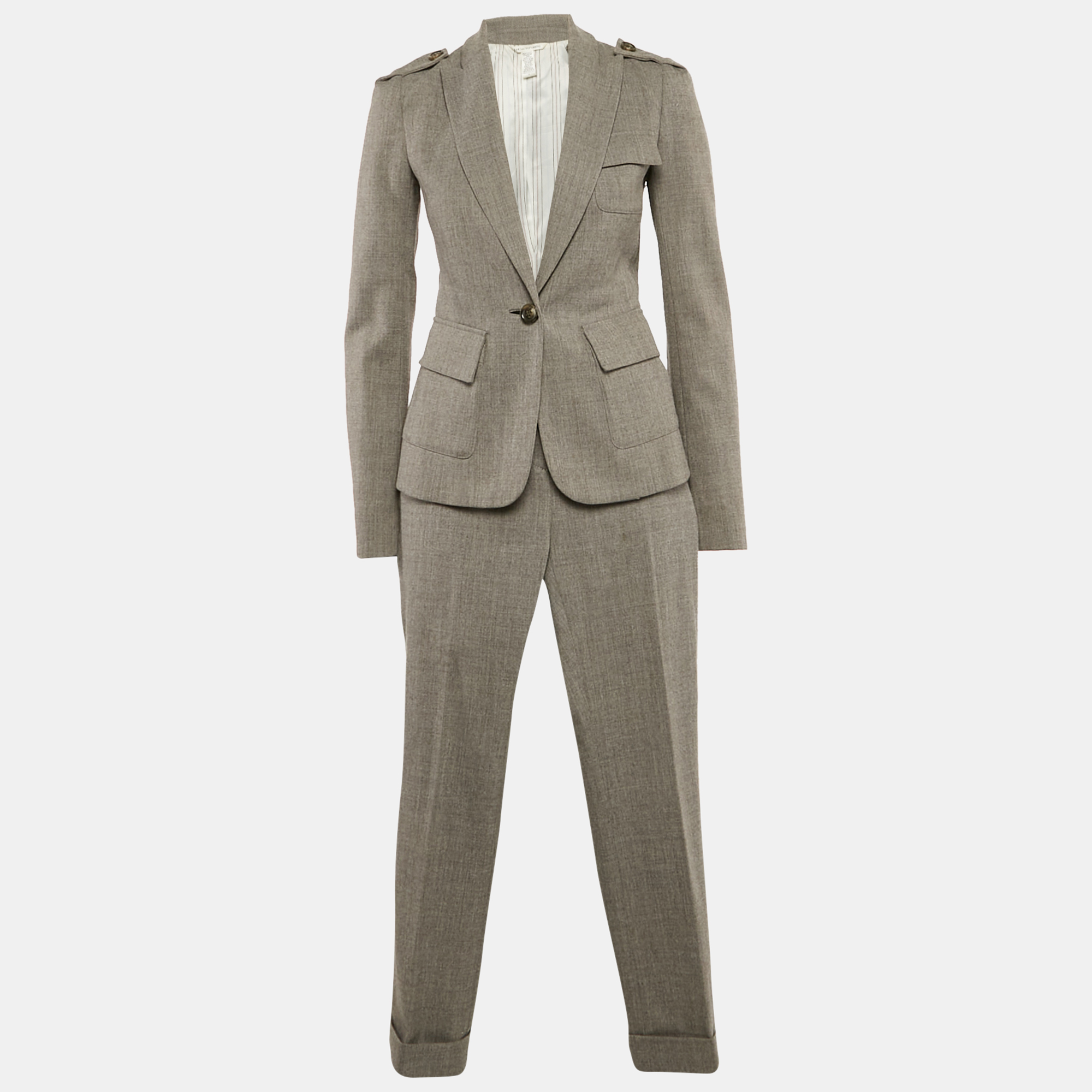 

Diane von Furstenberg Grey Wool Pants Suit S