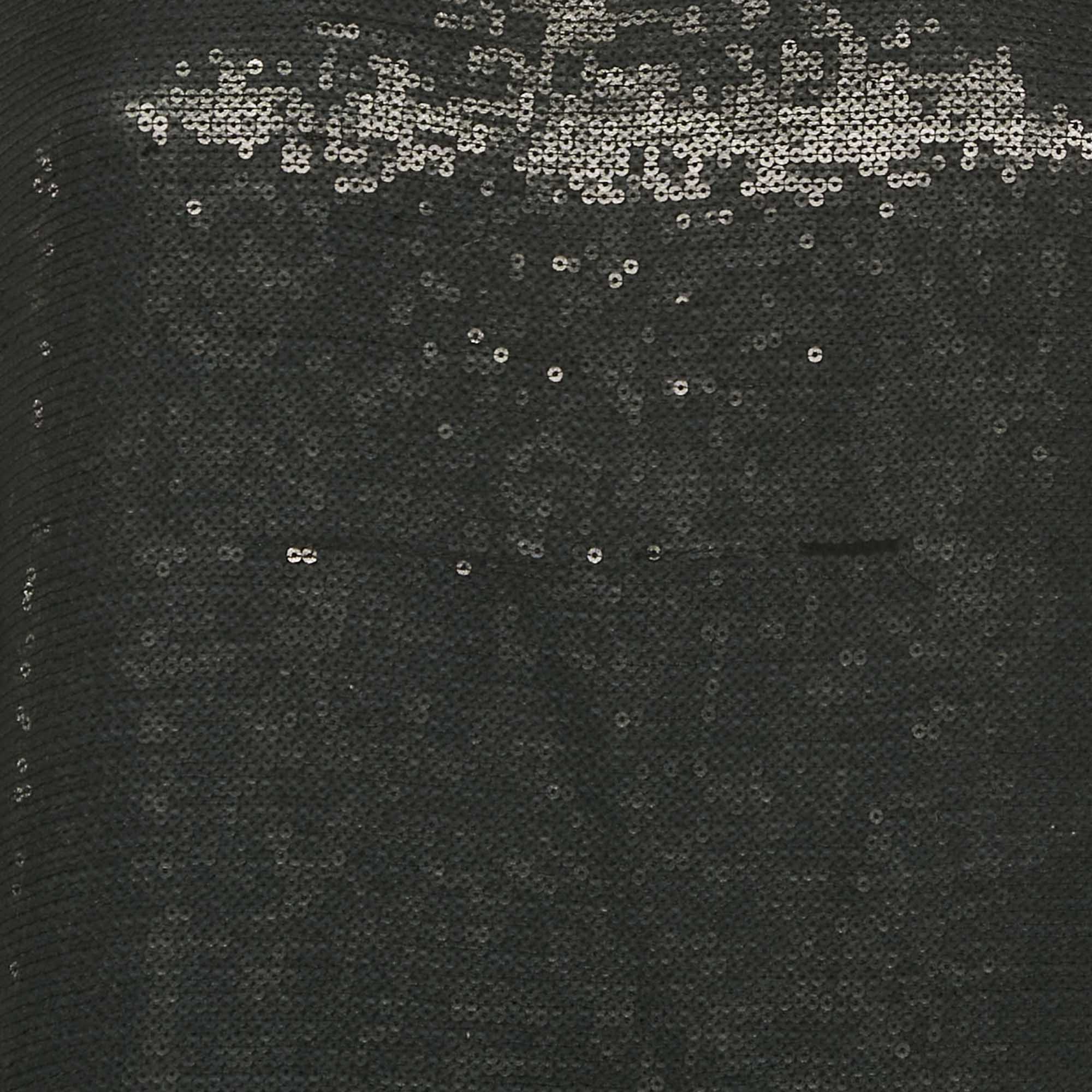 Diane Von Furstenberg Black Silk Sequin Silk Sorcha Tank Top M 