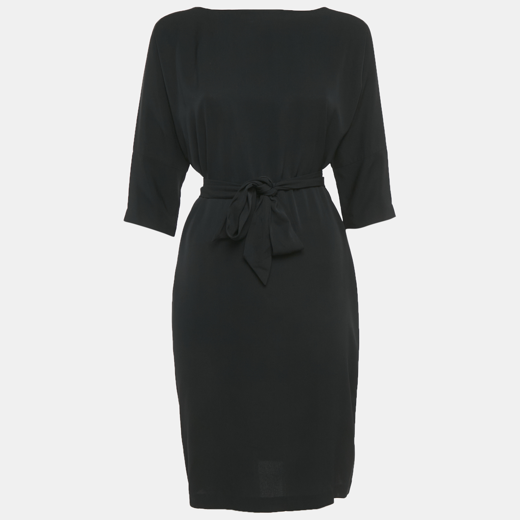 

Diane Von Furstenberg Black Silk Midi Dress M
