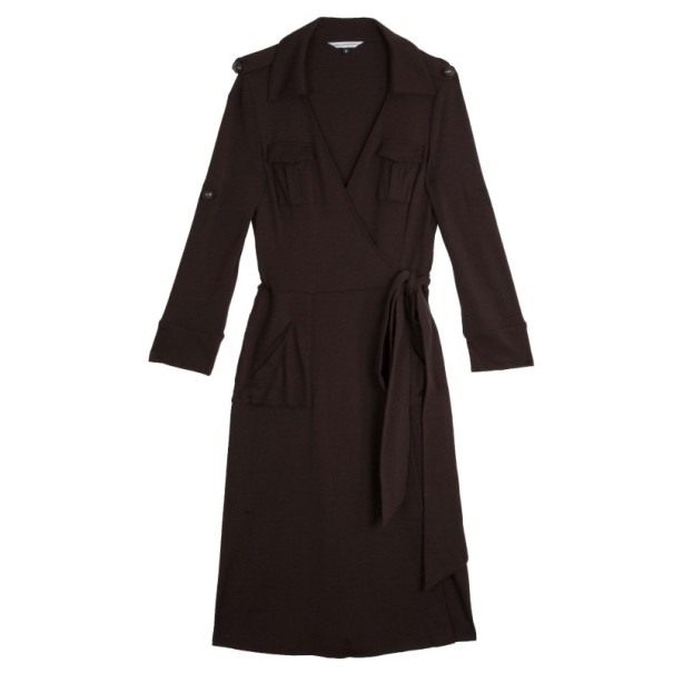 Pre Owned Diane Von Furstenberg Utility Vintage Dress L