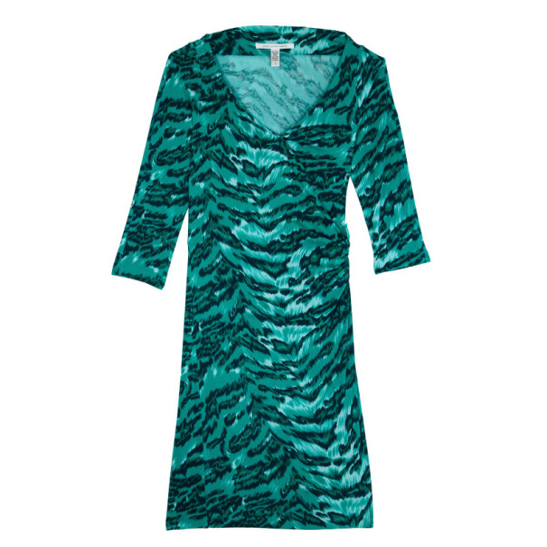 Pre Owned Diane Von Furstenberg Oletta Printed Dress M