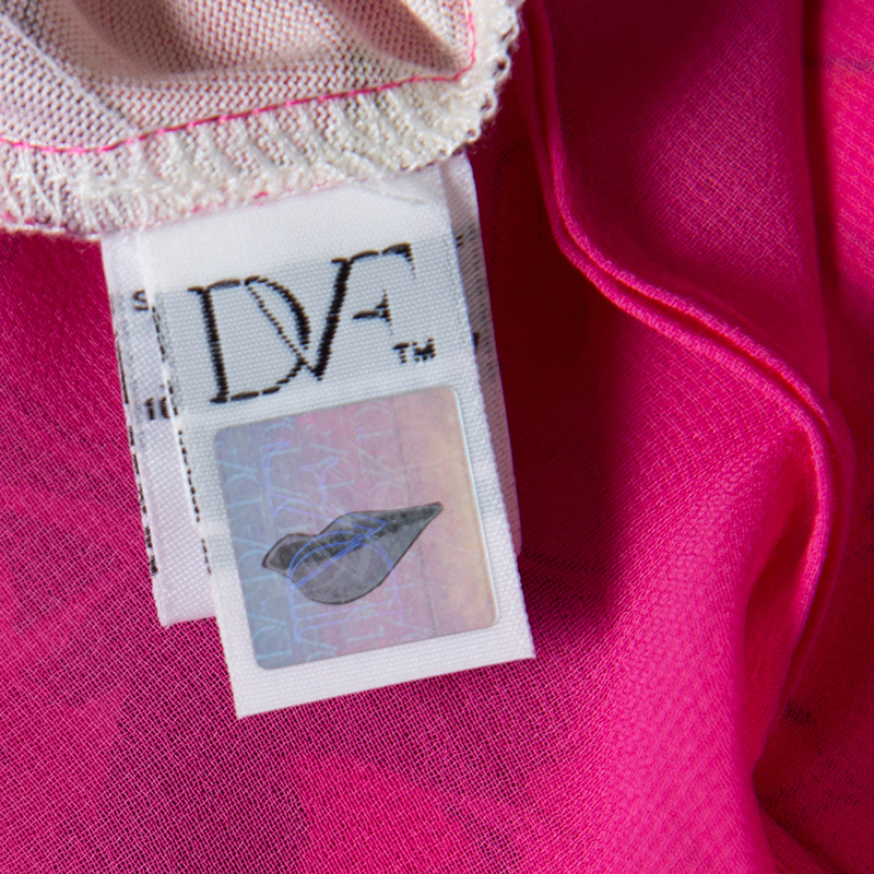 Diane Von Furstenberg Pink Silk Eden Garden Printed Davina Maxi Dress S