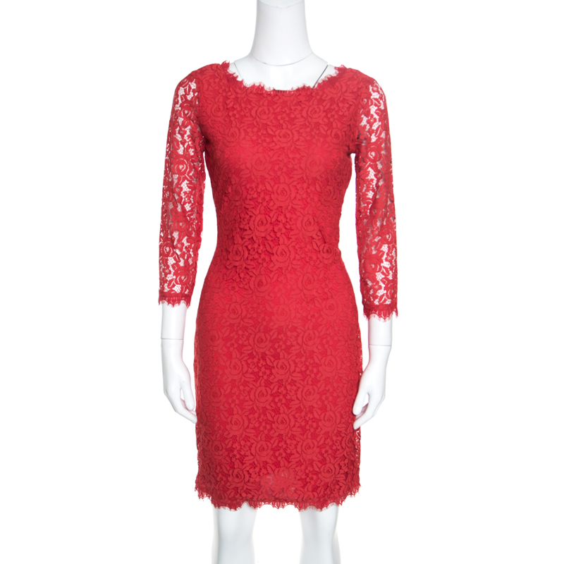 Diane Von Furstenberg Lace Cocktail Dress