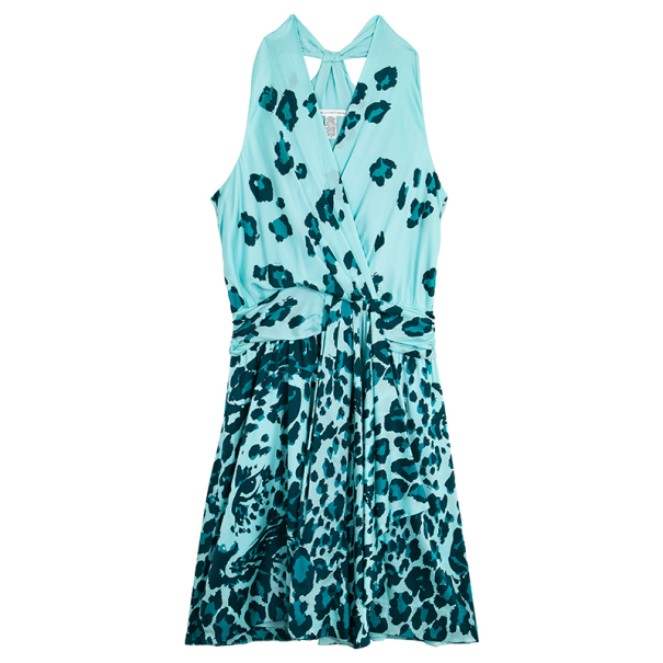 Pre Owned Diane Von Furstenberg Silk Jersey Moritz Dress M