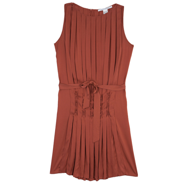 Pre Owned Diane Von Furstenberg Coral Mikaela Dress M