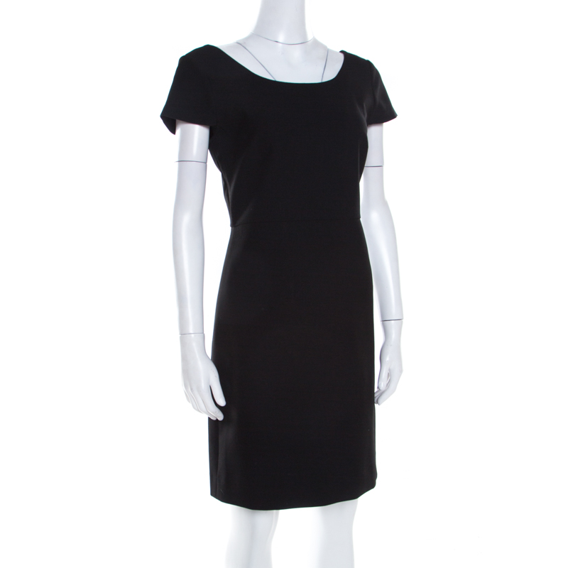 

Diane Von Furstenberg Black Jersey Pintucked Skirt Detail Monica Dress