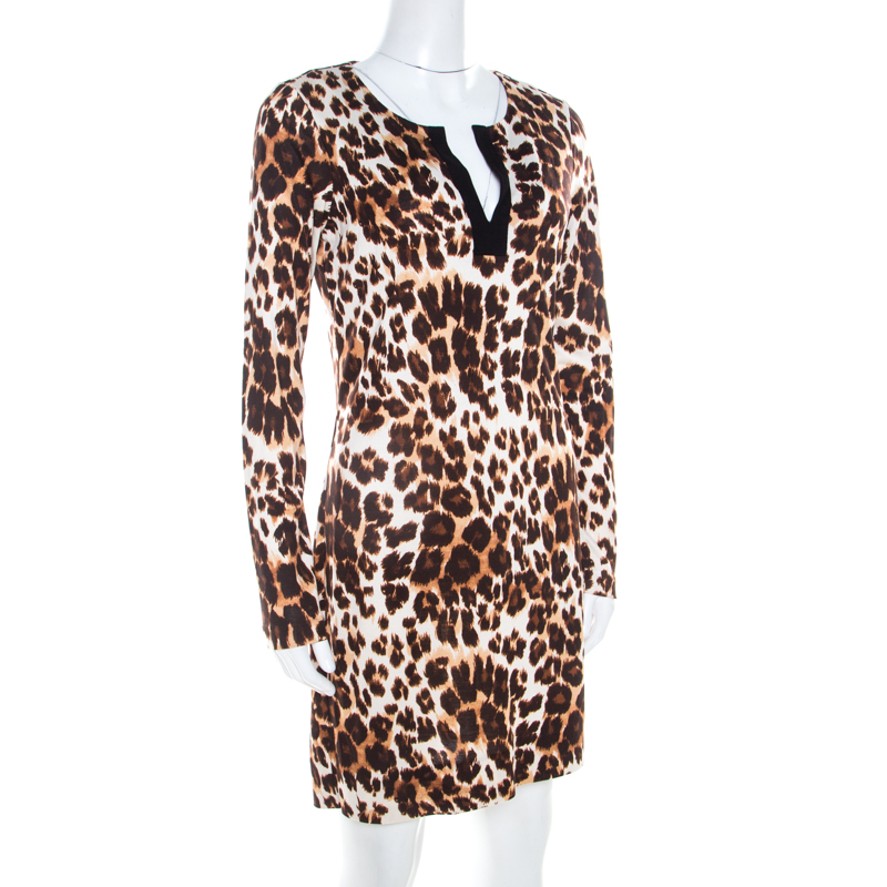 

Diane von Furstenberg Brown Leopard Print Silk Reina Dress