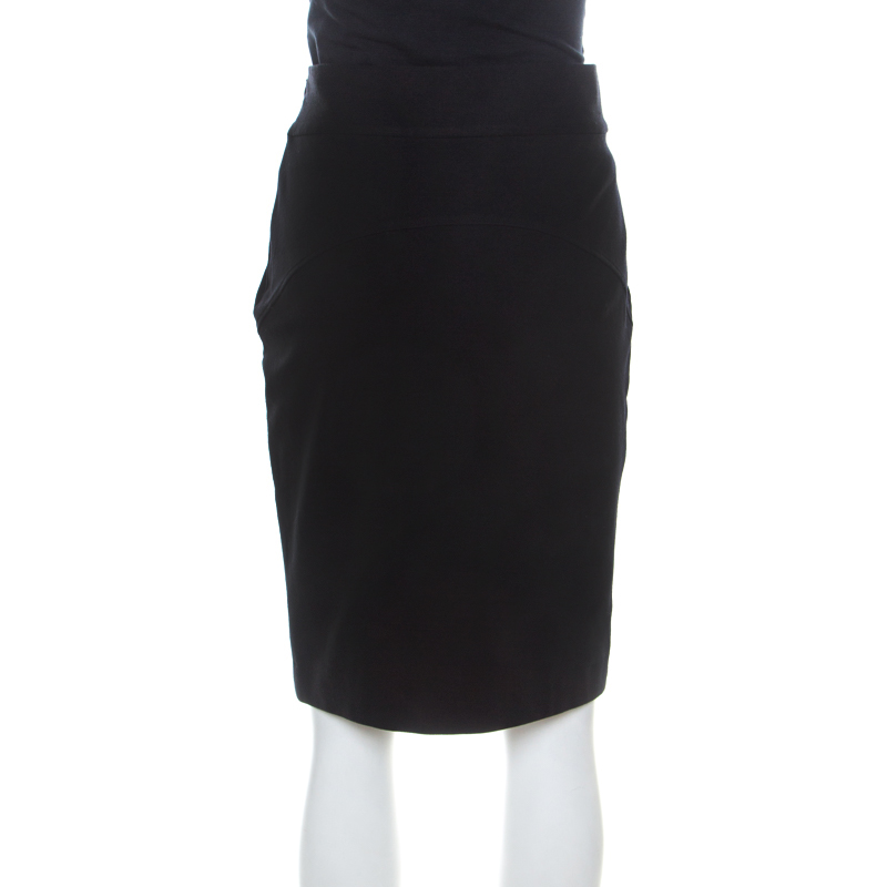 Diane von Furstenberg Black Stretch Knit Marta Pencil Skirt L Diane Von ...