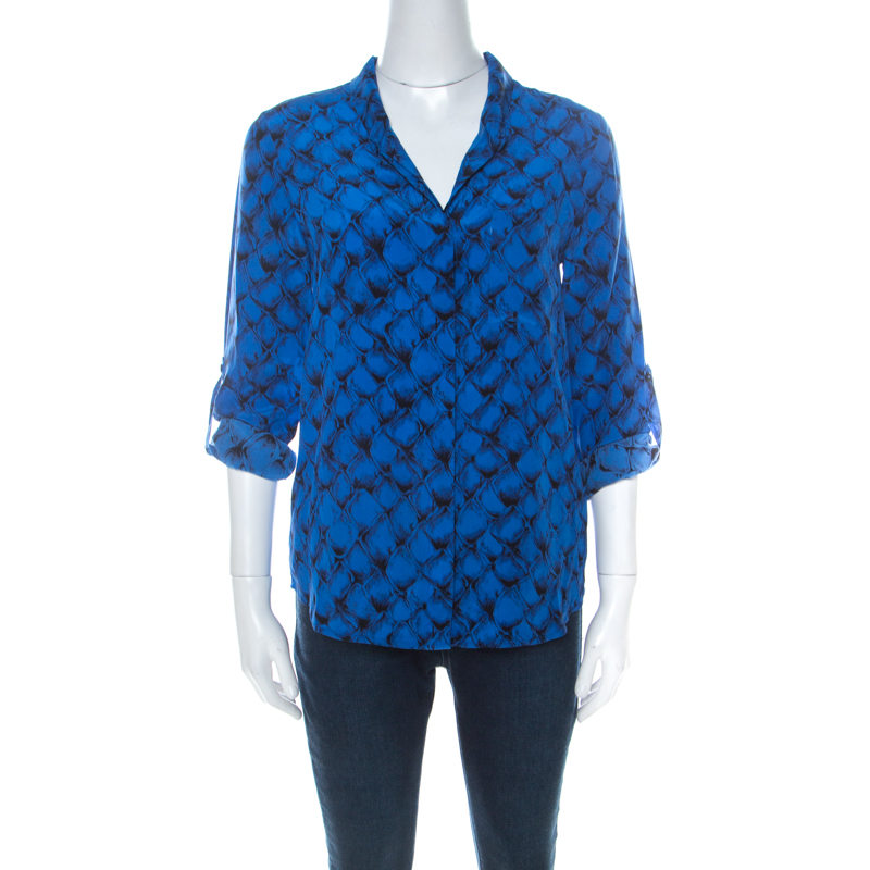 

Diane Von Furstenberg Blue Printed Shirt