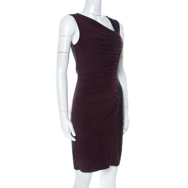 

Diane Von Furstenburg Colorblock Stretch Knit Gladys Dress, Burgundy