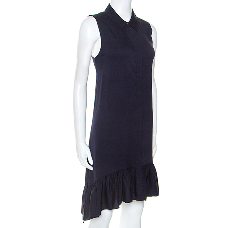 

Diane Von Furstenberg Navy Blue Stretch Silk Lanzi Dress