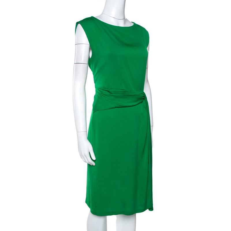 

Diane von Furstenberg Green Stretch Silk Aveline Dress