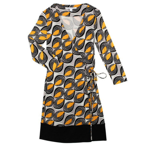 Pre Owned Diane Von Furstenburg Naoki Wrap Dress S