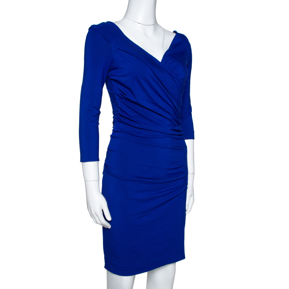 

Diane Von Furstenberg Cobalt Blue Jersey Bentley Short Dress P