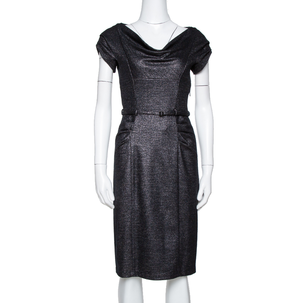 

Diane von Furstenberg Black Lurex Wool Blend Ellen Marie Dress
