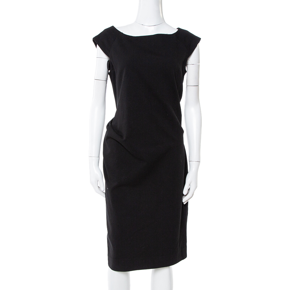 

Diane von Furstenberg Black Gabi Knit Suiting Dress