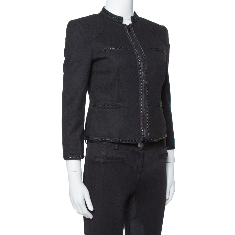 

Diane Von Furstenberg Black Felted Wool Roccoco Jacket
