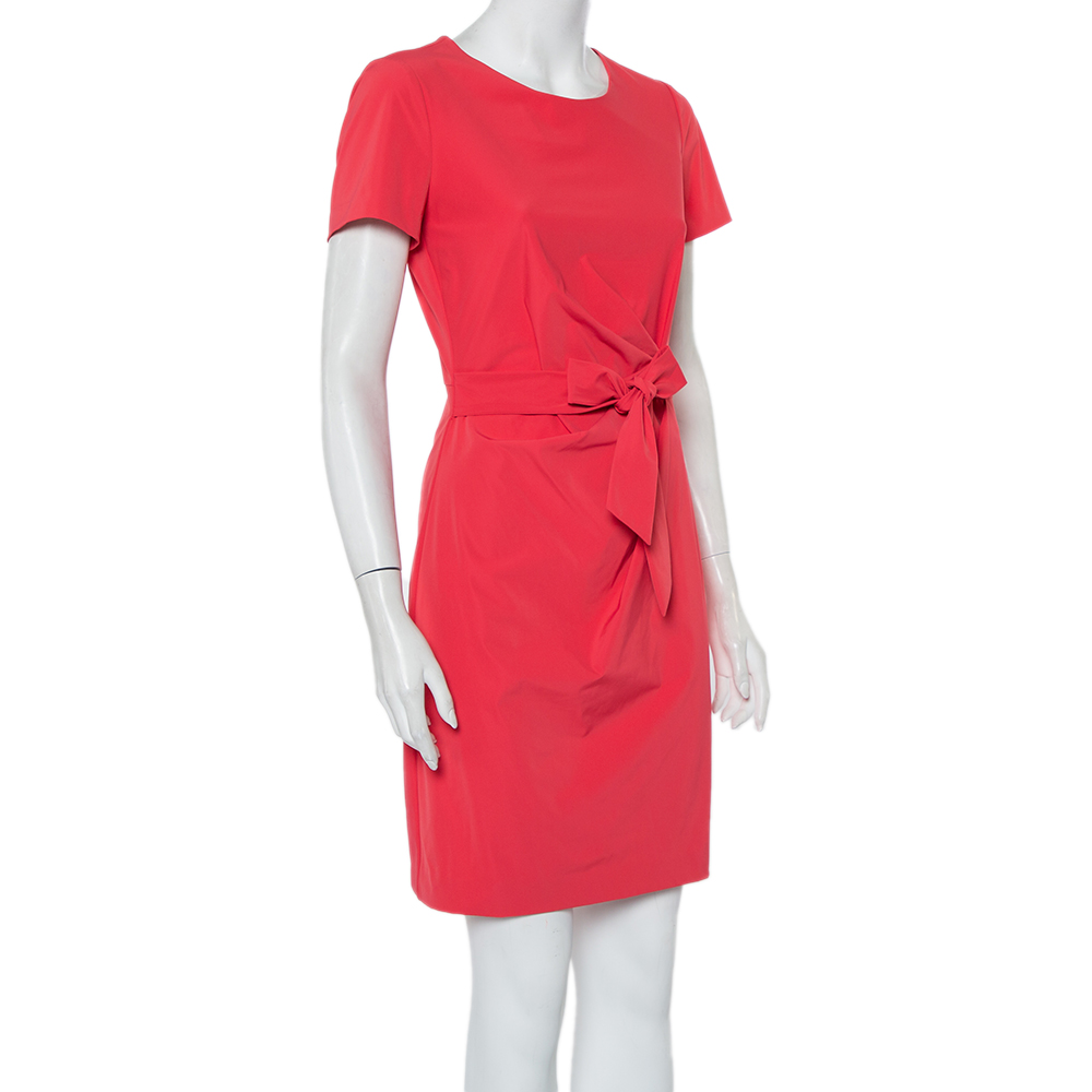 

Diane von Furstenberg Pink Jersey Draped Waist Tie Detail Zoe Dress