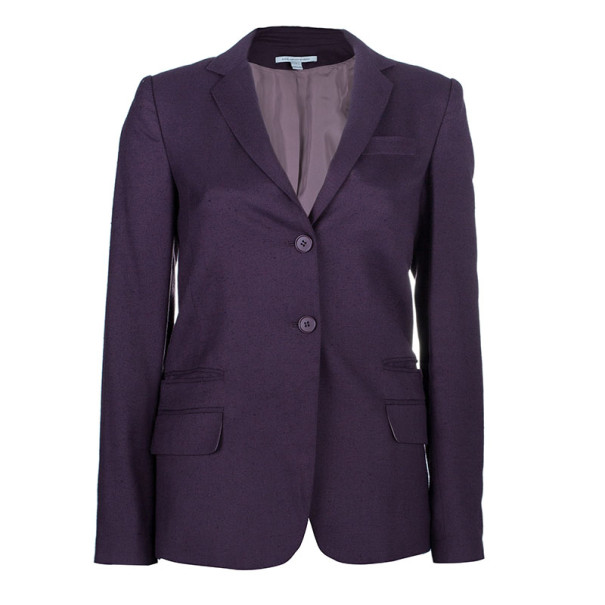 Pre Owned Diane Von Furstenberg Plum Plaxico Blazer S