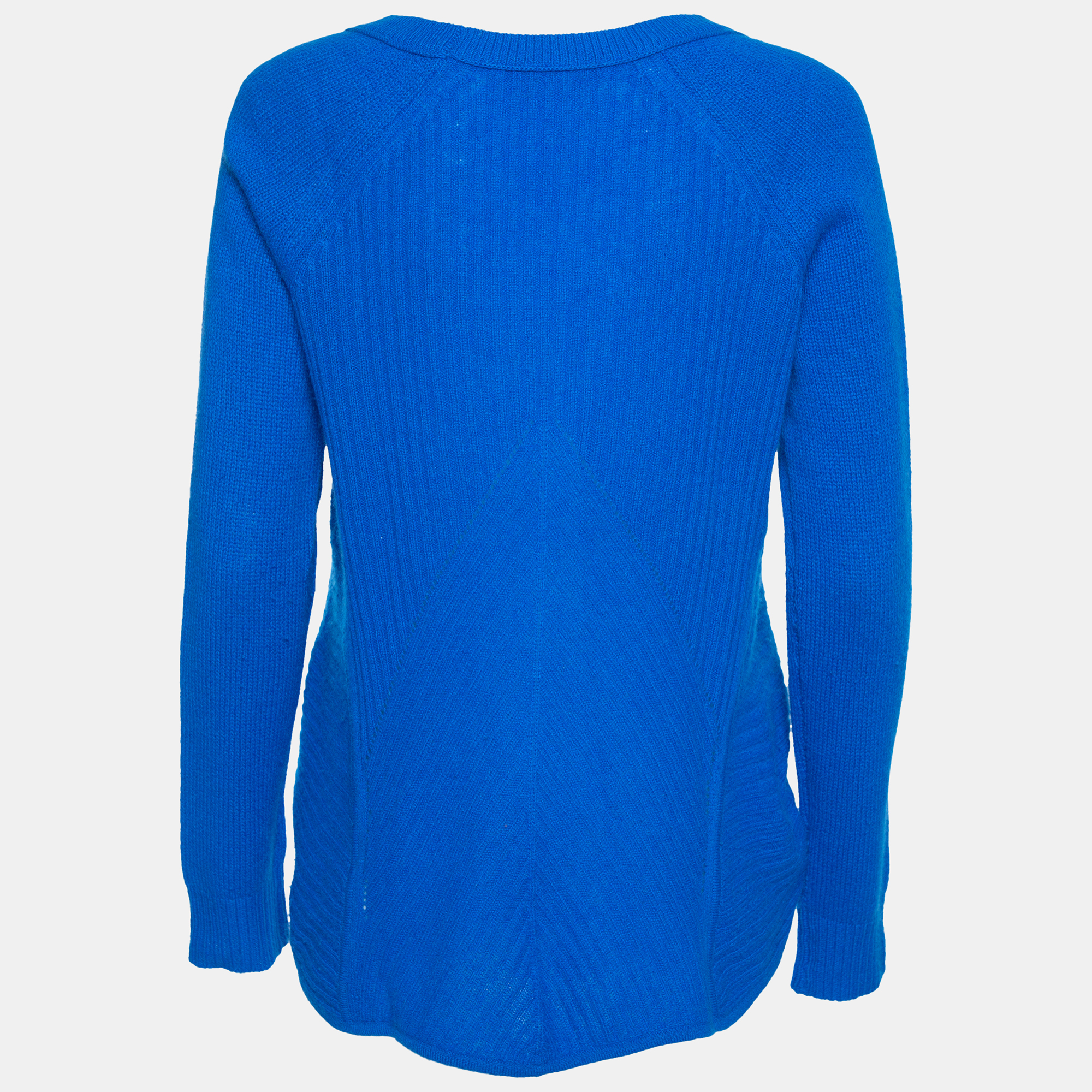 

Diane von Furstenberg Blue Cashmere Knit Ivory Sweater