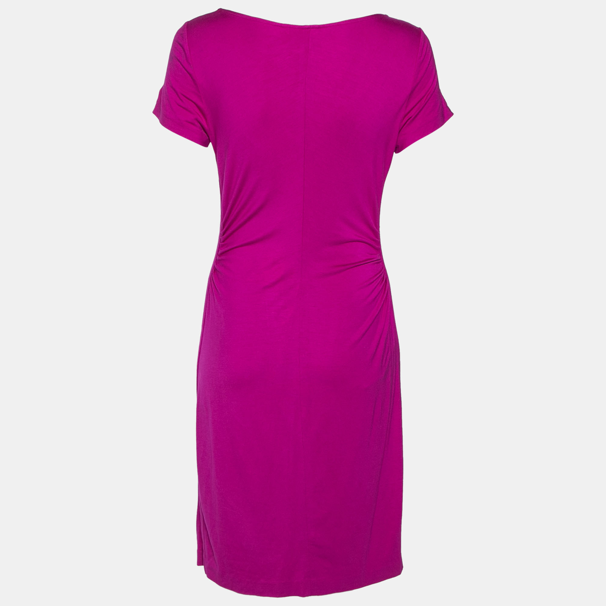 

Diane von Furstenberg Pink Bally Ruched Sides Jersey Dress