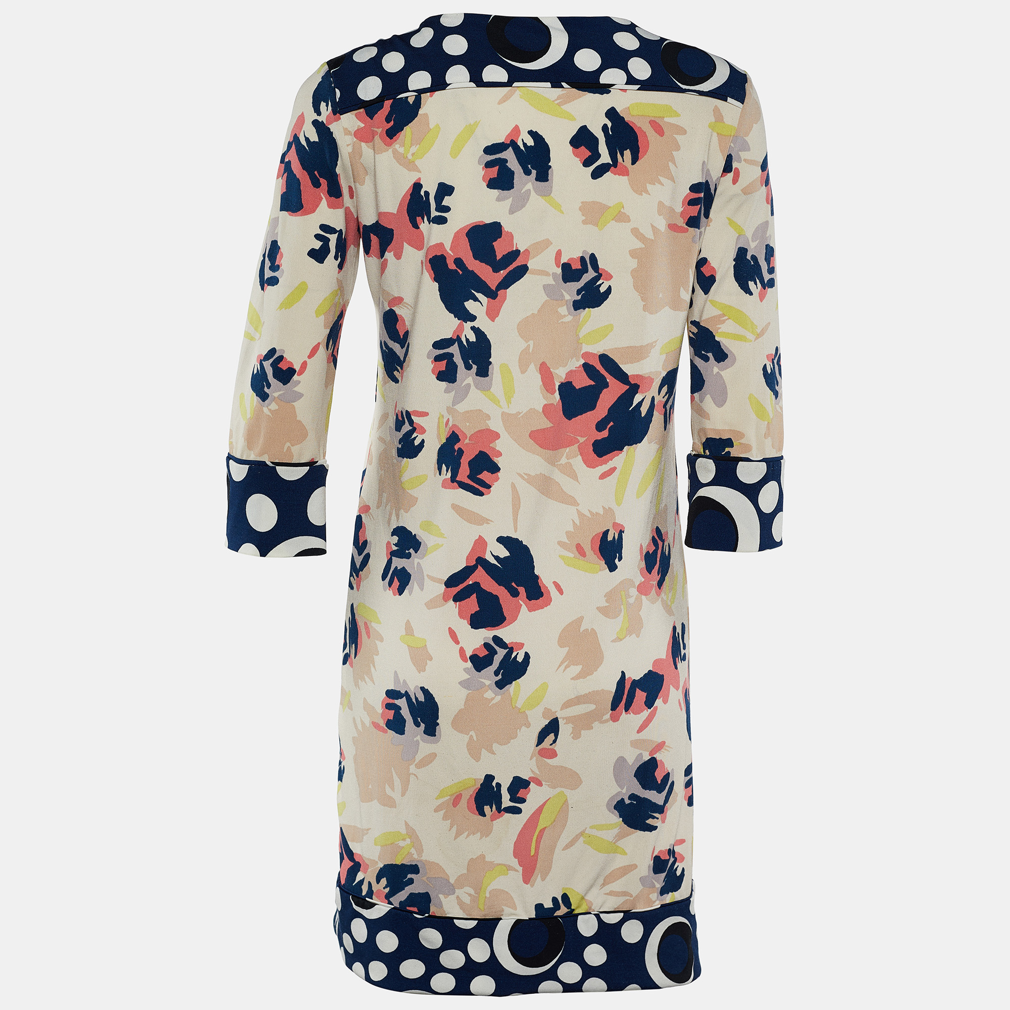 

Diane Von Furstenberg Cream Printed Jersey Dress