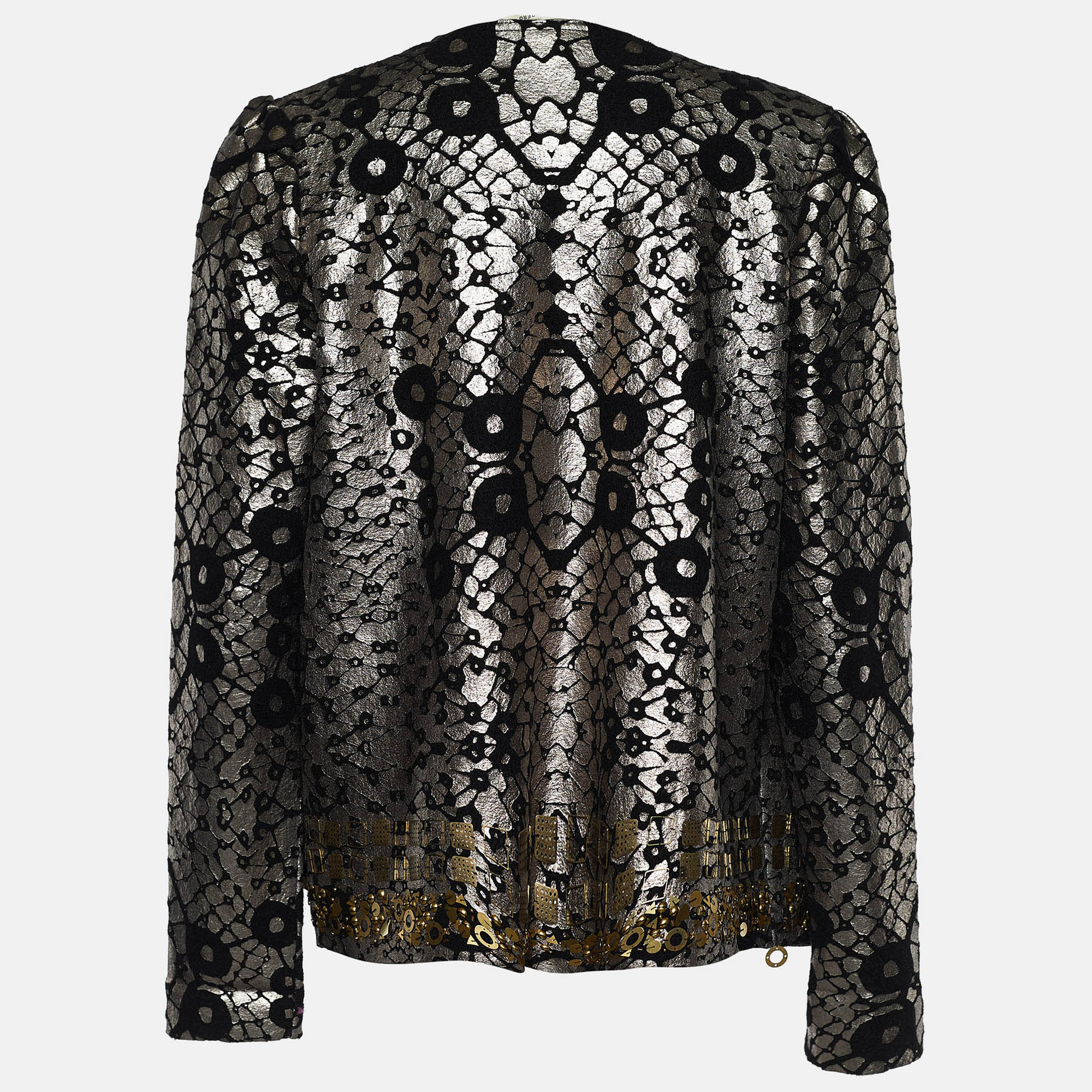 

Diane Von Furstenberg Black/Silver Wool Embellished Jacket