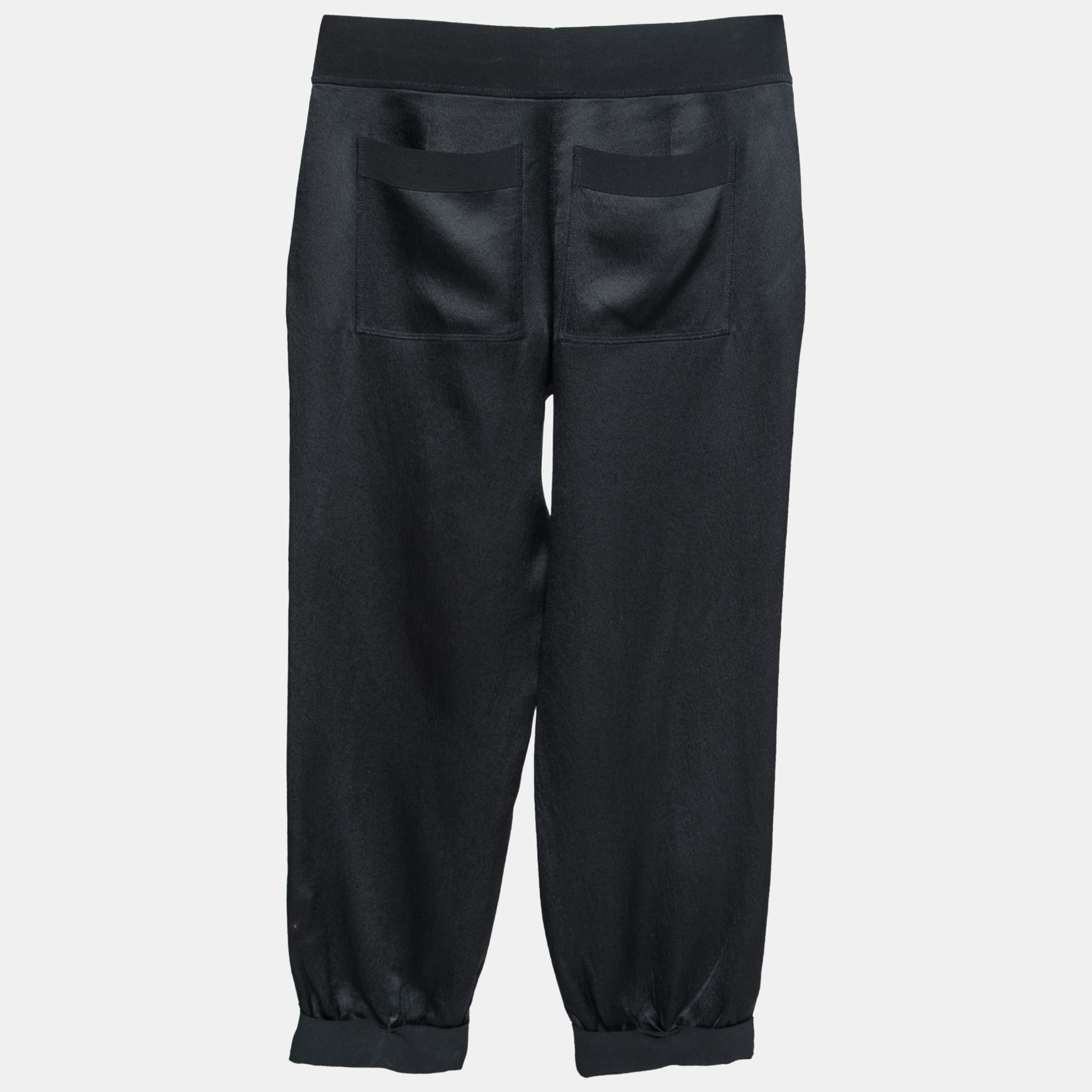 

Diane von Furstenberg Black Silk Drawstring Pants