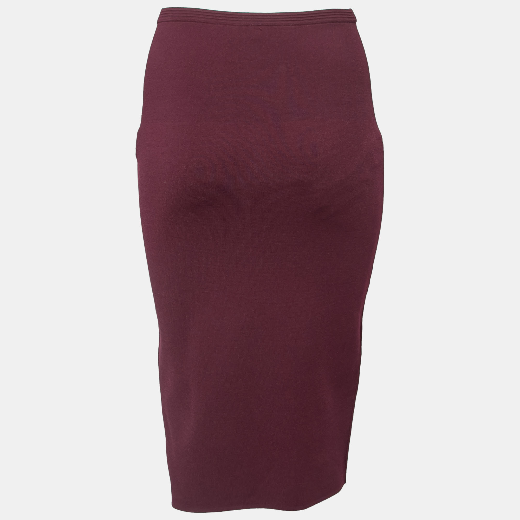 

Diane von Furstenberg Burgundy Stretch Knit Pencil Skirt Petite